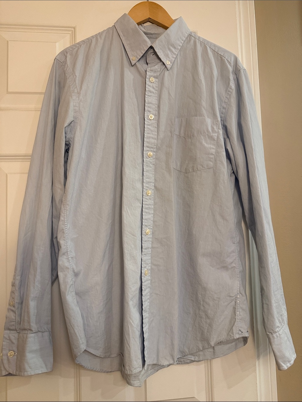 J. Crew Pale Blue Button-Down Casual Shirt